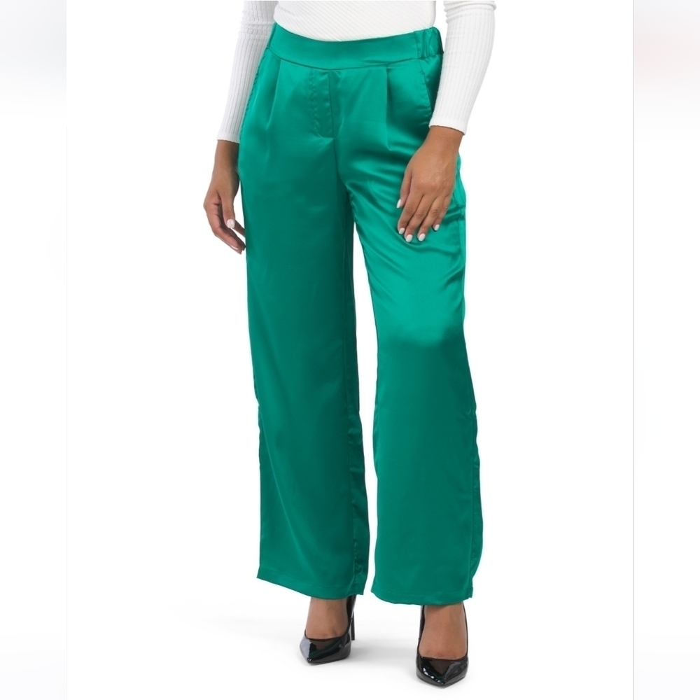 Rachel Zoe Satin Wide Leg Pants
